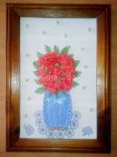 Майстер-клас. Тістопластика. Панно «Букет троянд для мами»