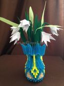 Модульне орігамі. Проліски у вазі. Майстер-клас