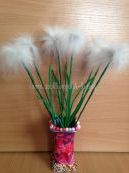 Майстер-клас з покроковим фото. Об'ємні квіти «Північна пухівка у вазі»