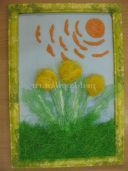 Картина з природного матеріалу «Кульбабки». Майстер-клас з покроковими фото