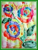 Майстер-клас з малювання квітів «Райдужні троянди»